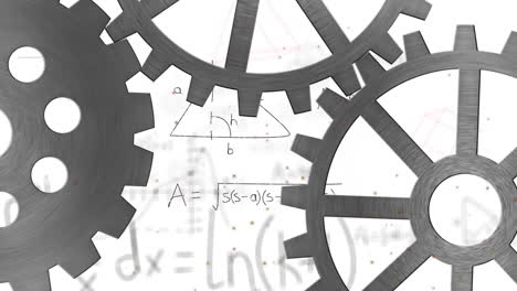 animation of mathematical data processing over cogs