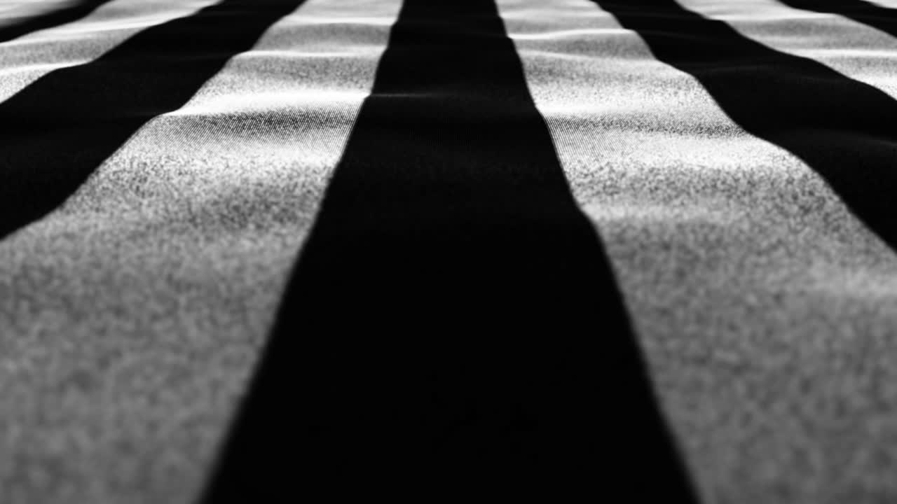 bandera textil negra y blanca, bucle