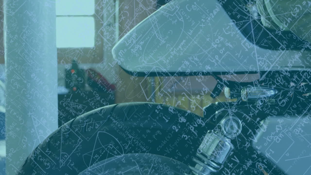 워크에서 바를 통해 수학적 방정식의 애니메이션