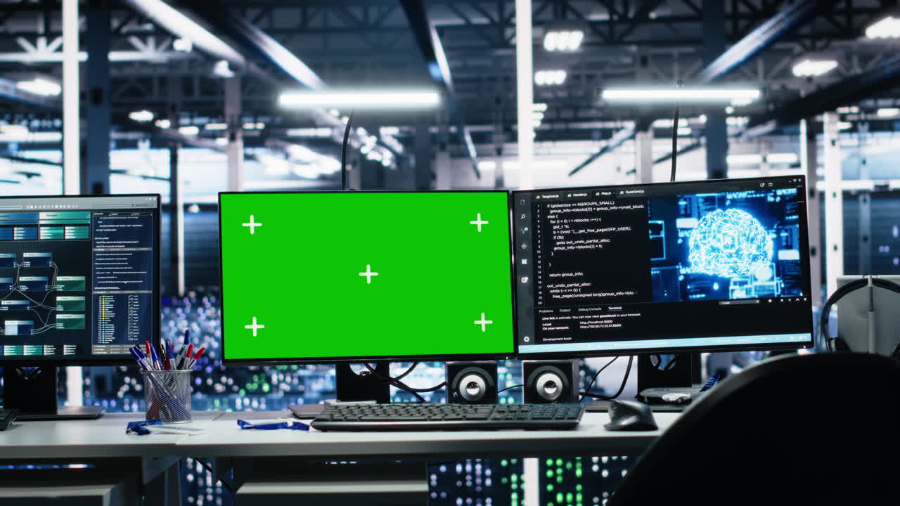 Server Room Chroma Key Pcs Tracking Rigs Processing Machine Learning Datasets