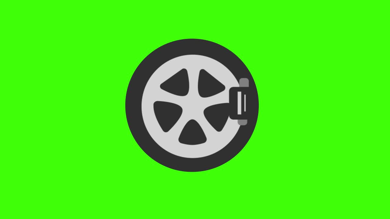 초록색 화면에 자동차 바의 2d 애니메이션 일러스트레이션