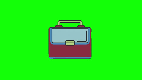 Business-briefcase,-suitcase,-bag,-Case-icon-loop-animation-with-alpha-channel,-transparent-background,-ProRes-444