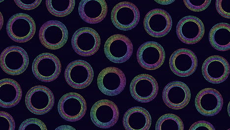 patrón geométrico de círculos coloridos abstractos en filas