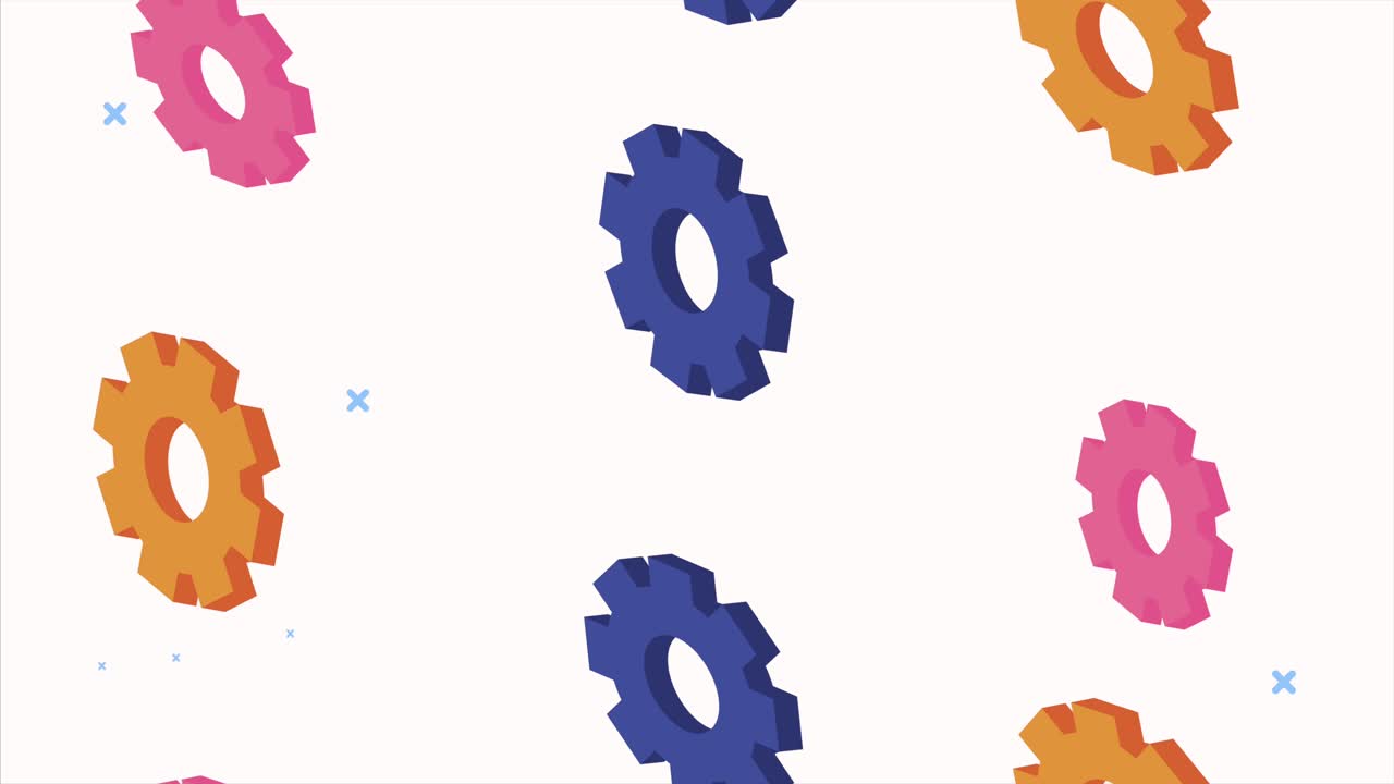 iconos de animación de la configuración de la máquina de engranajes