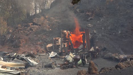 Mine-shaft-on-fire-outdoors