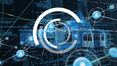 Animation-of-network-of-connections-over-data-processing