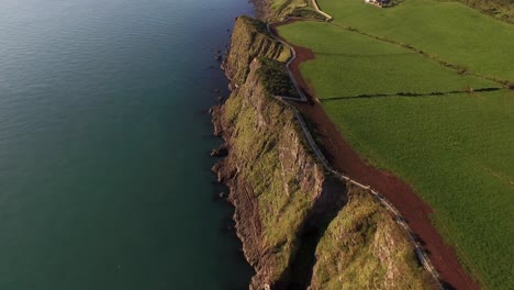 the gobbins is a popular tourist attraction at islandmagee, county antrim, northern ireland