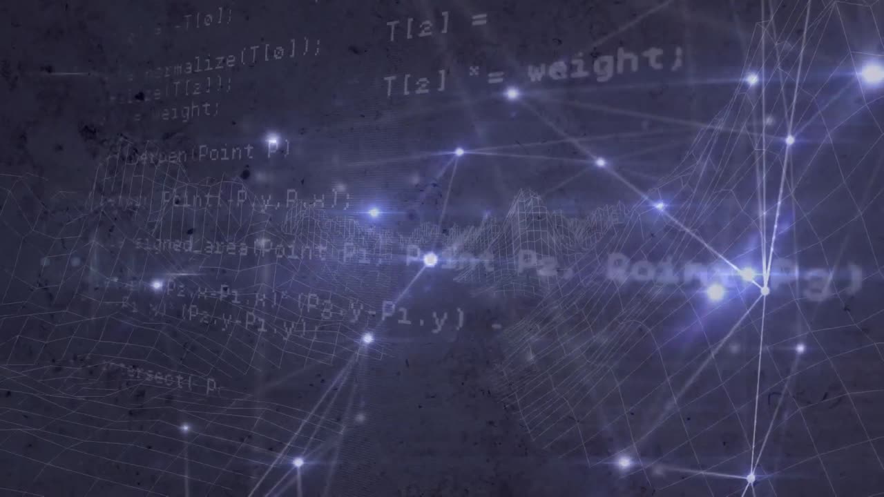 Animation of networks of connections and data processing