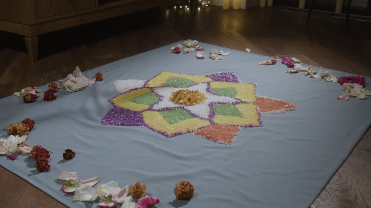 Floral arrangement with candles