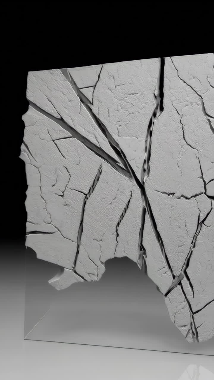 Abstract Gray Cracked and Shattered Surface