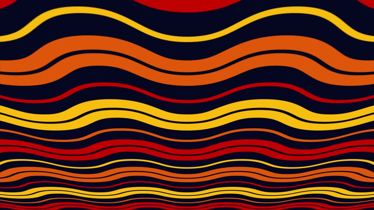 Dynamic Abstract Background with Wavy Red and Yellow Lines
