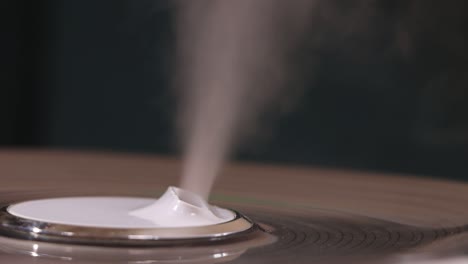 steam comes out of the humidifier.