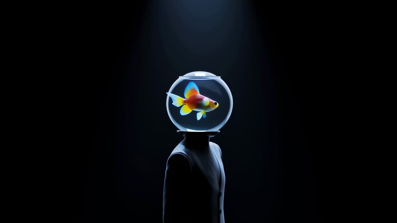 spotlighted icons on a dark background with spotlights, creating a mysterious and professional atmosphere, captured in a static front-facing view, featuring glass and metal materials, ideal.