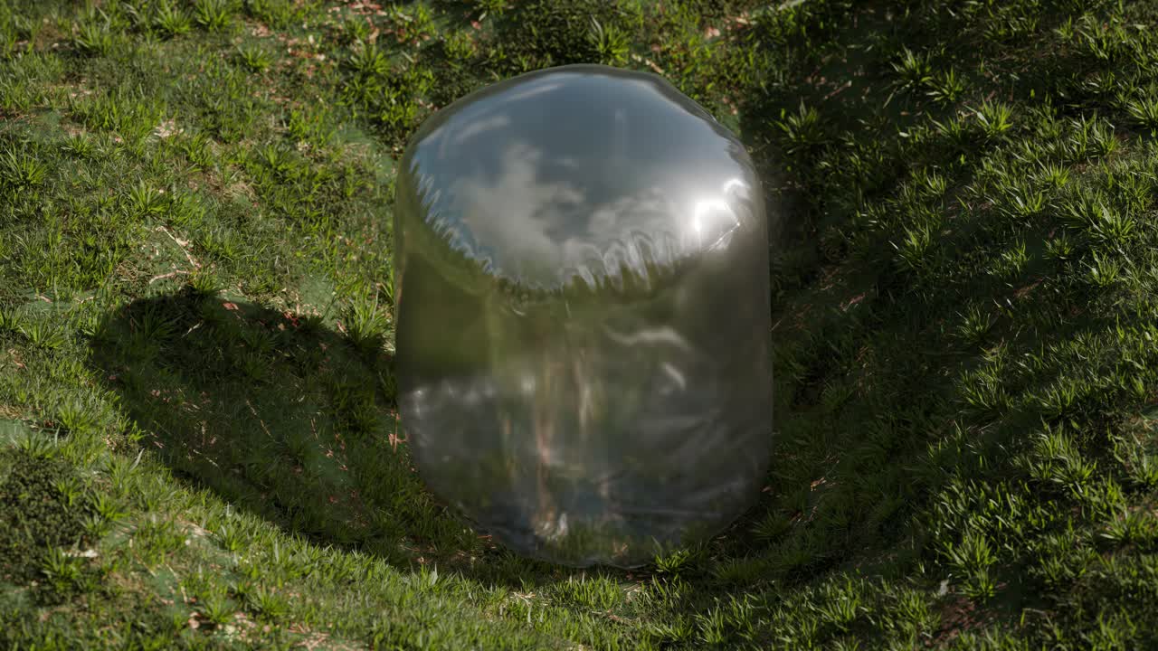 Shiny object in the grass