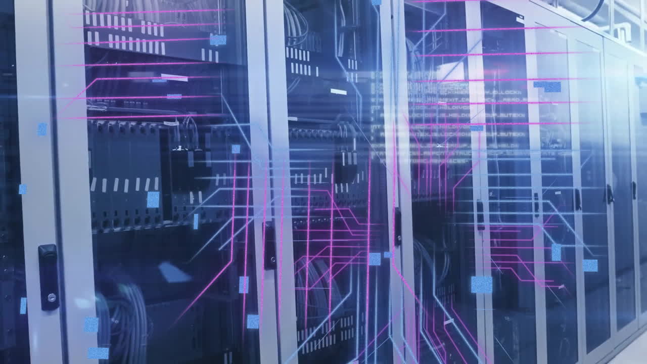 Animation of data processing over computer servers