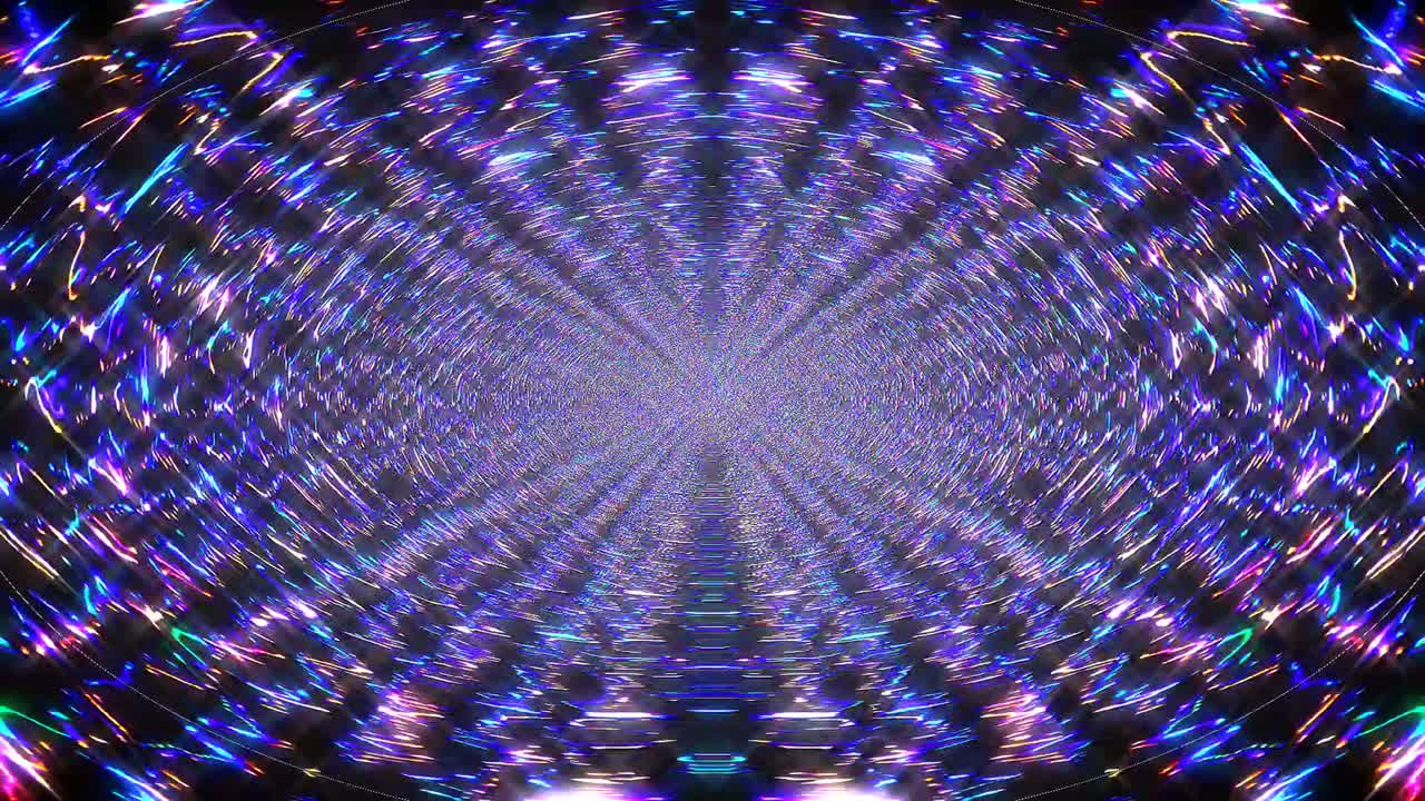 movimiento de onda de línea, colorido, sobre un fondo negro