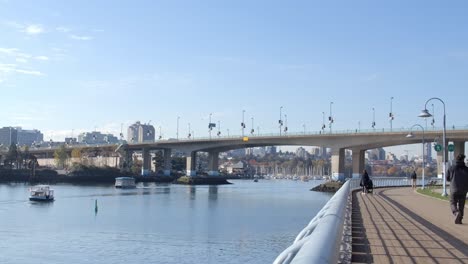 View-From-Promenade-Of-Cambie-Bridge-Across-False-Creek-In-Daytime