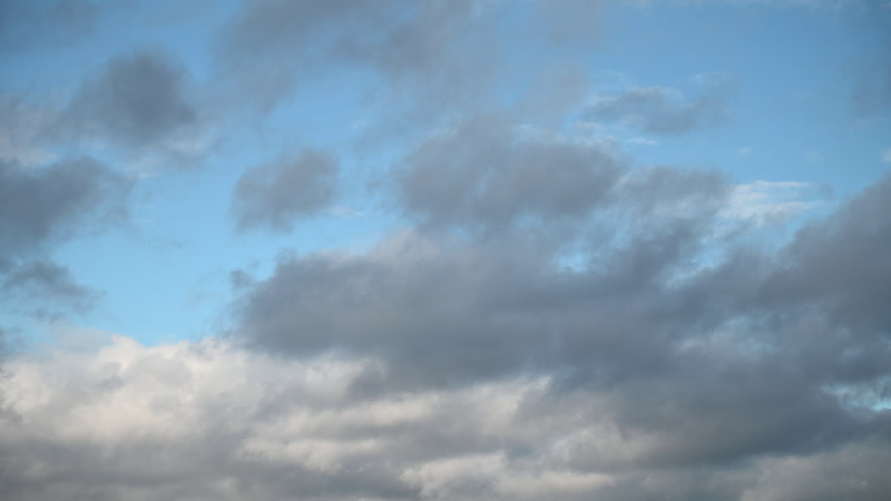 Clouds fast moving in the Sky