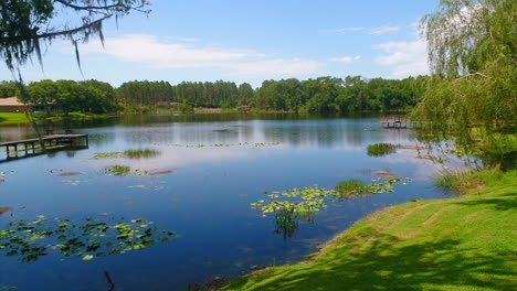 Serene-rural-lake-in-the-countryside