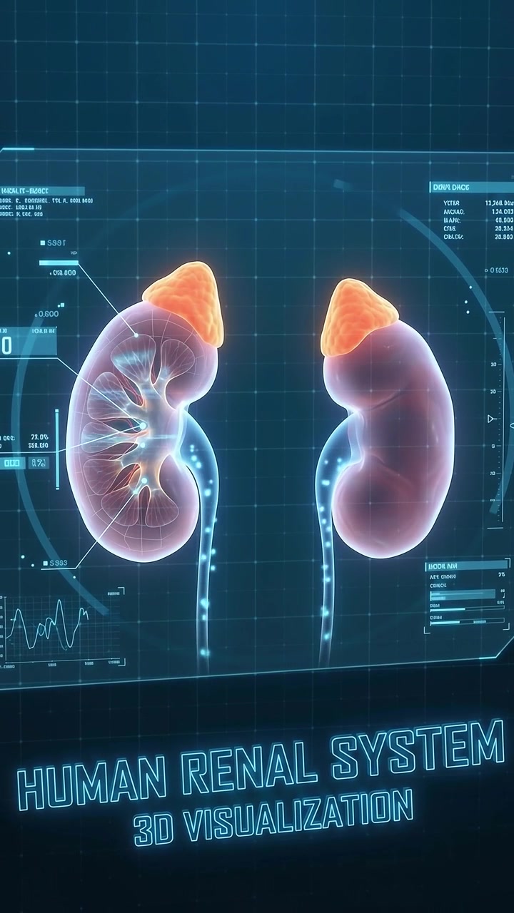 3D Medical Visualization of Human Renal System and Kidneys