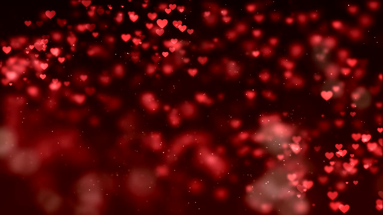 4k fondo de corazón rojo suave (loopable) video de stock