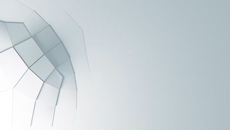 abstracto superficie geométrica blanca cuádruple bucle patrón mínimo limpio, fondo 3d animado para presentación de negocios. sombras suaves y reflejo. movimiento de onda de papel. bucle sin costuras 4k uhd fullhd.