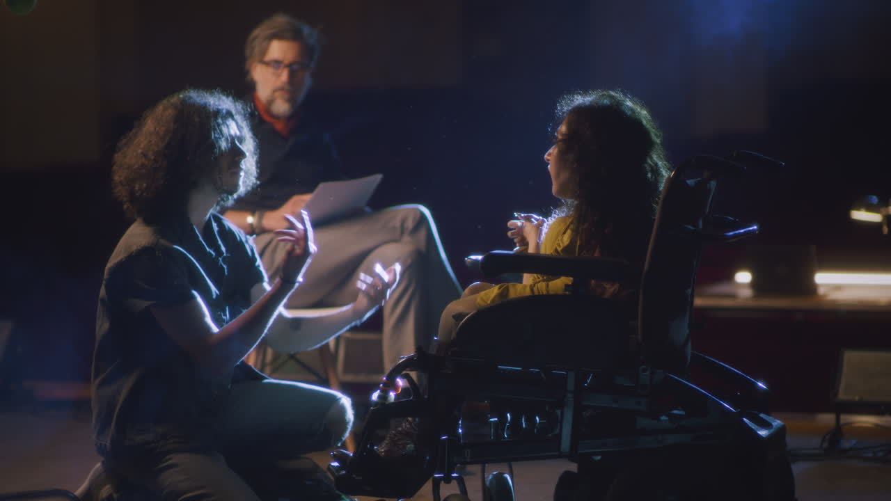 Rehearsal for a Play with a Wheelchair User