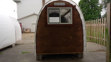 tiny home hut for homeless individual