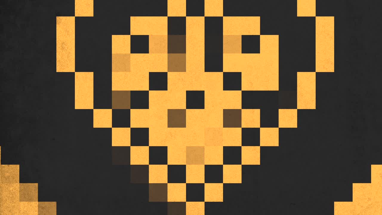 un patrón de píxeles negros y amarillos
