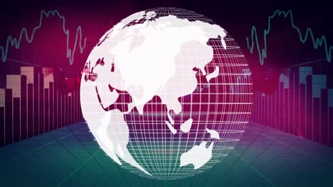 Animation-Des-Globus-über-Die-Verarbeitung-Von-Finanzdaten