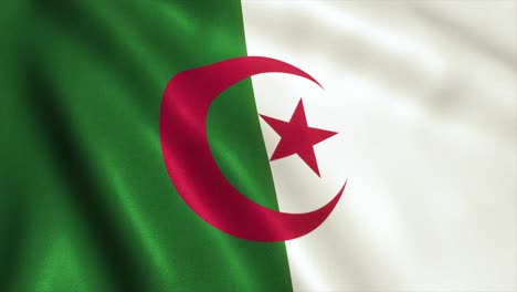 algeria flag video loop - 4k