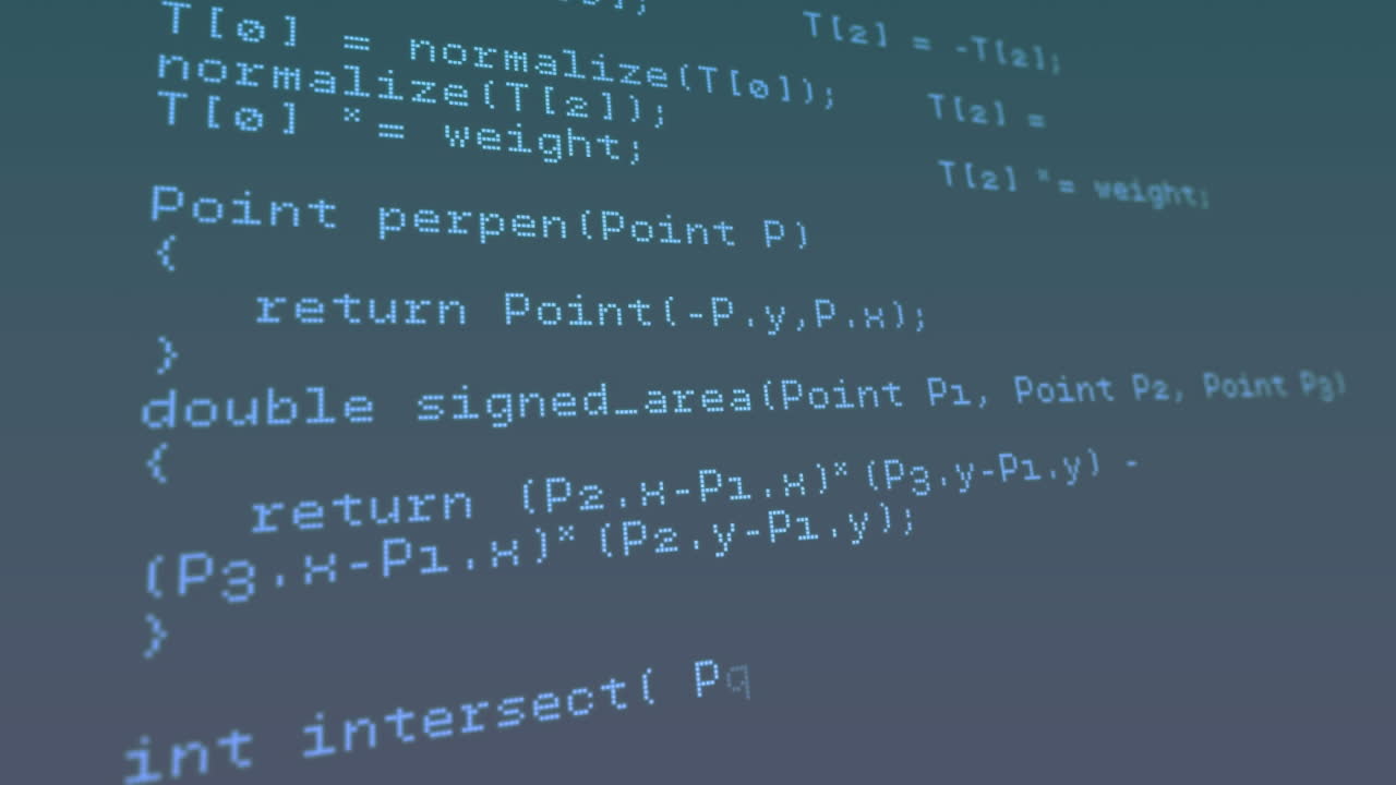 animación del procesamiento de datos contra un fondo de gradiente azul
