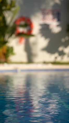 swimming pool with blurred background