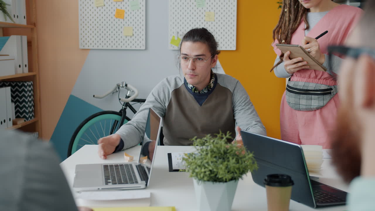 Business Meeting in Modern Office