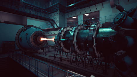 pruebas de motores de cohetes en una instalación de alta tecnología