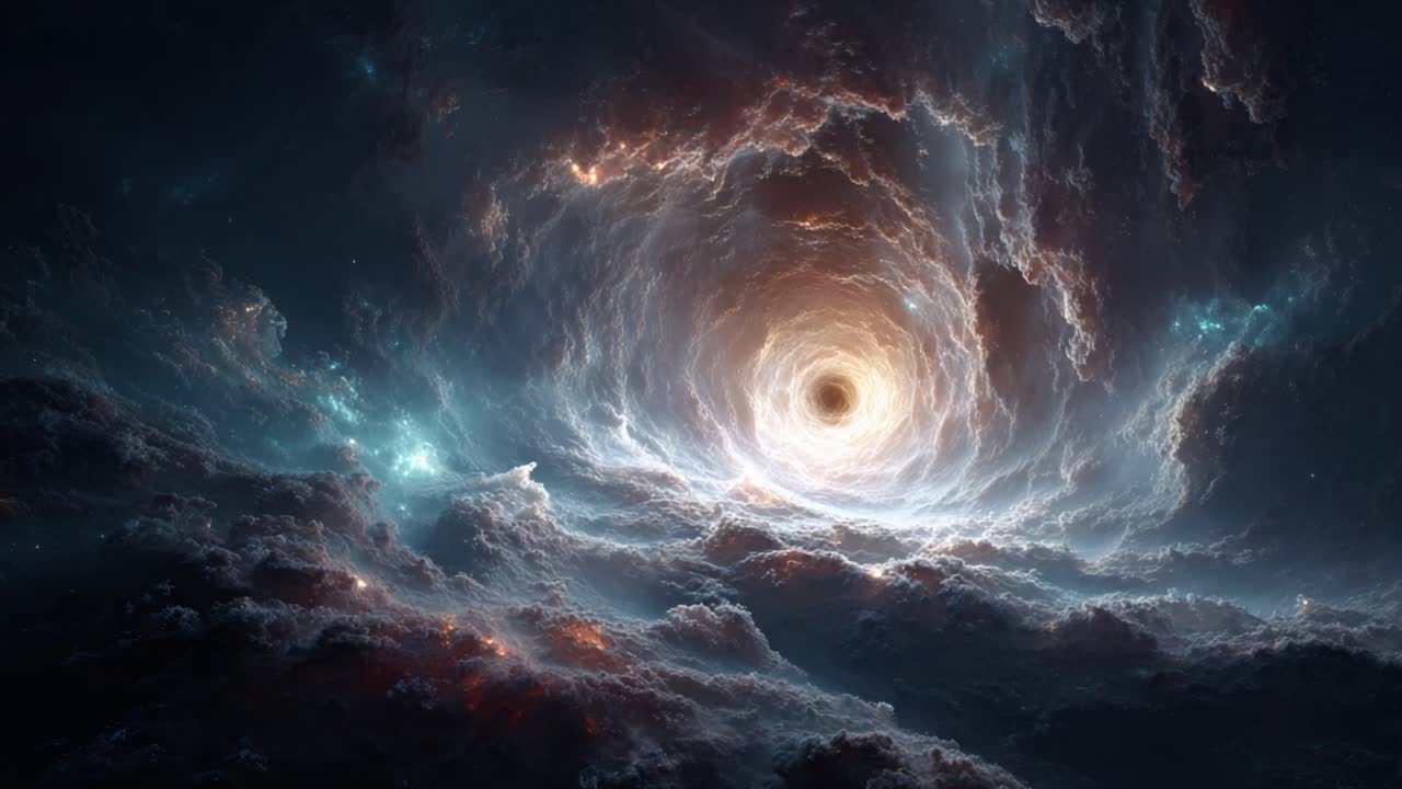 A Cosmic Vortex: An Enigmatic, Ethereal Formation in Space, Surrounded by Starlit Clouds of Energy and Mystery, Captivating the Imagination of All Who Gaze Upon It