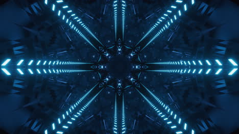 túnel de neón resplandeciente abstracto, renderización en 3d.