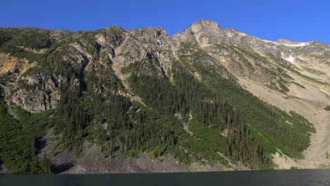 mountain hikes at joffre lakes provincial park in north of pemberton in british columbia, canada