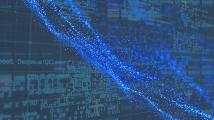 Animation of data processing over spots