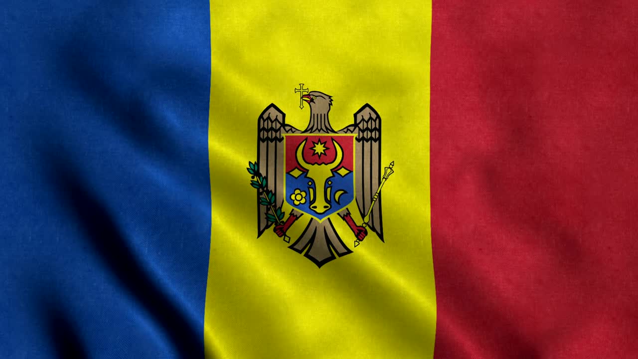 Bandera de Moldavia en 4K, sin fisuras y en bucle