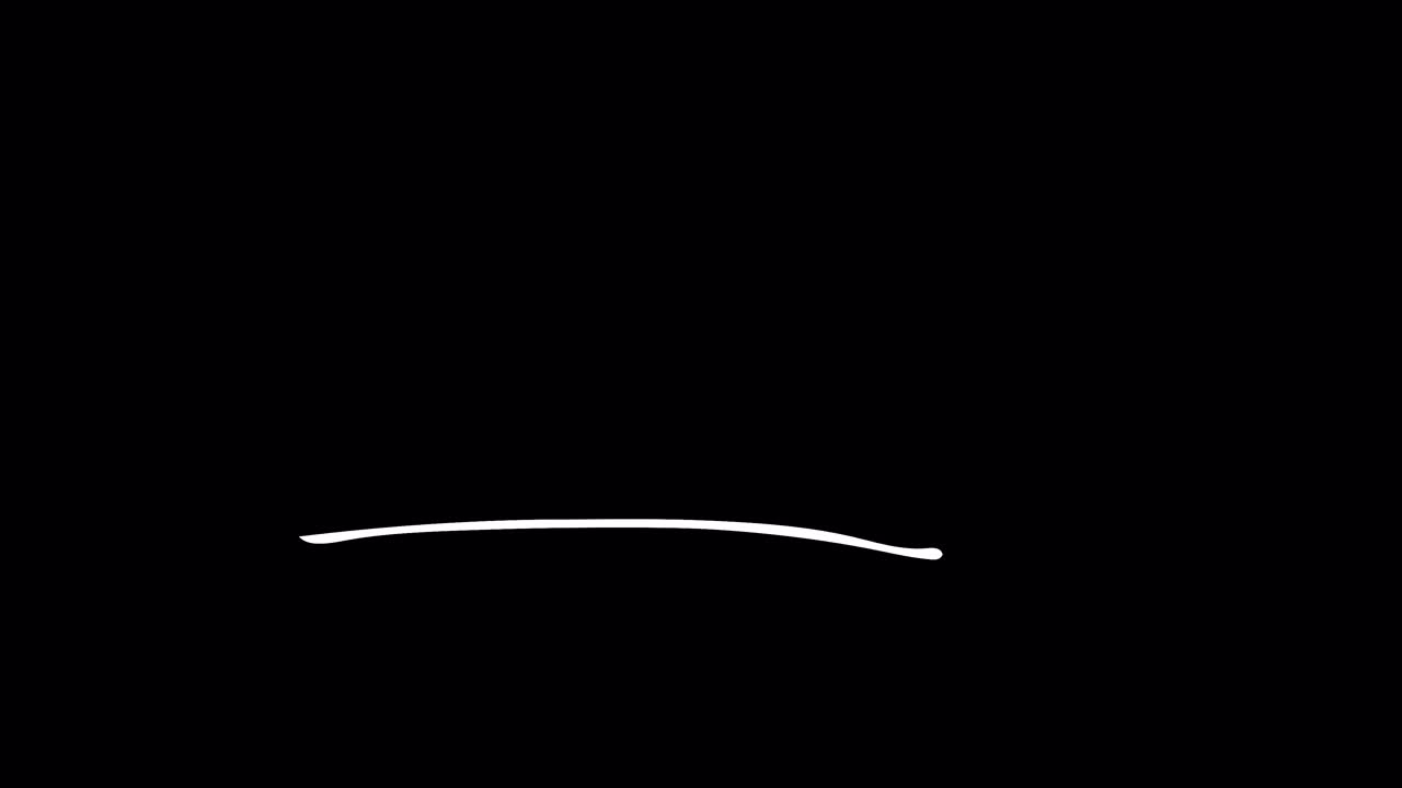 Simboli line art animati bianchi su sfondo nero