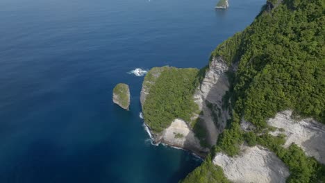 nusa penida cliff filmed with a drone