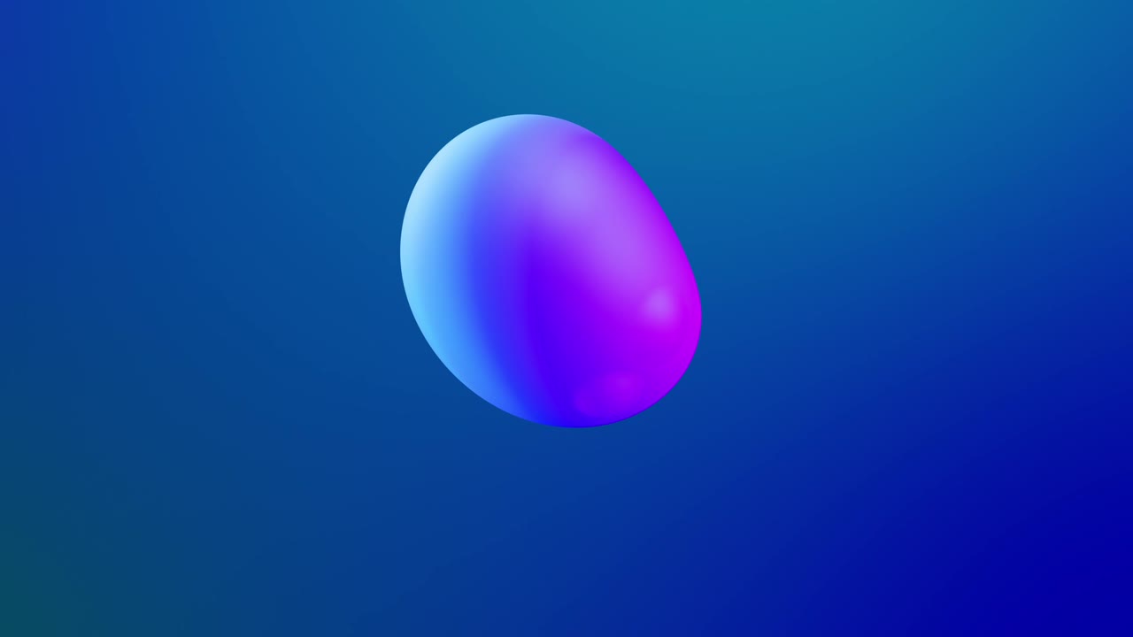 abstract 3d background with beautiful rainbow colors gradient on wax bubbles metaball, spheres fly in air with inner glow, merge like drops of melt wax. 11