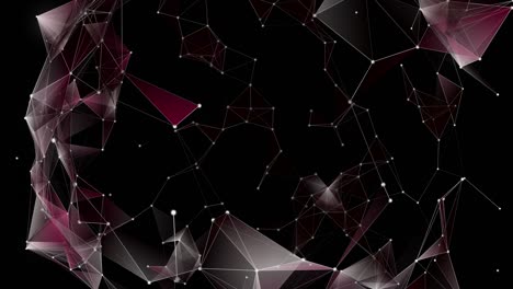 animación futurista del plexo con triángulos brillantes en cámara lenta, 4096x2304 bucle 4k
