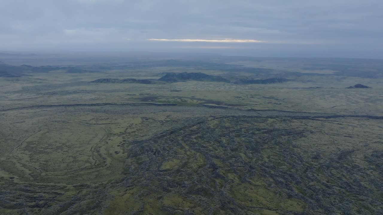 Vista aerea di un modello di terreno astratto, penisola meridionale, Islanda video 4K