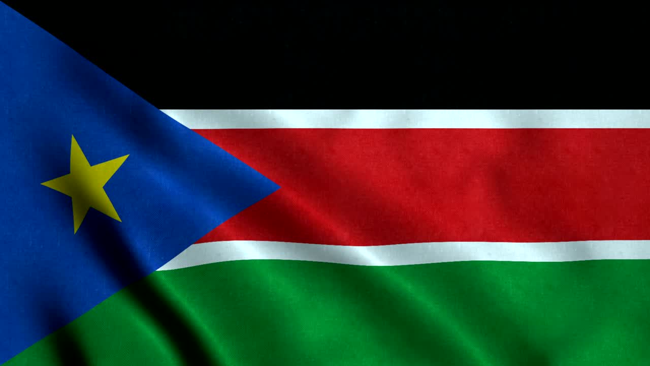 4K Seamless Loopable Flag of South Sudan