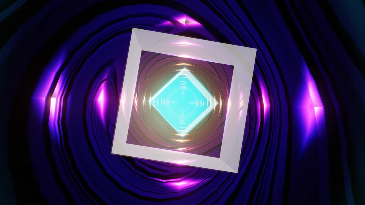 el vuelo del cubo abstracto del túnel de bucle j.