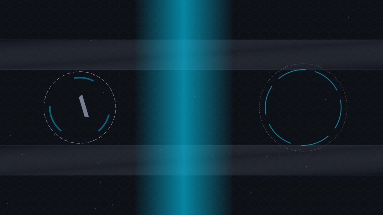Abstract Digital Interface with Rotating Circular Elements and Scanning Light