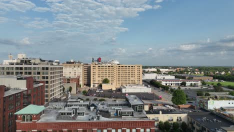 Aerial-view-of-a-roof-top-carnival-in-St