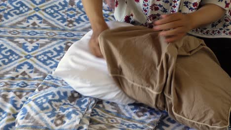 haciendo una cama